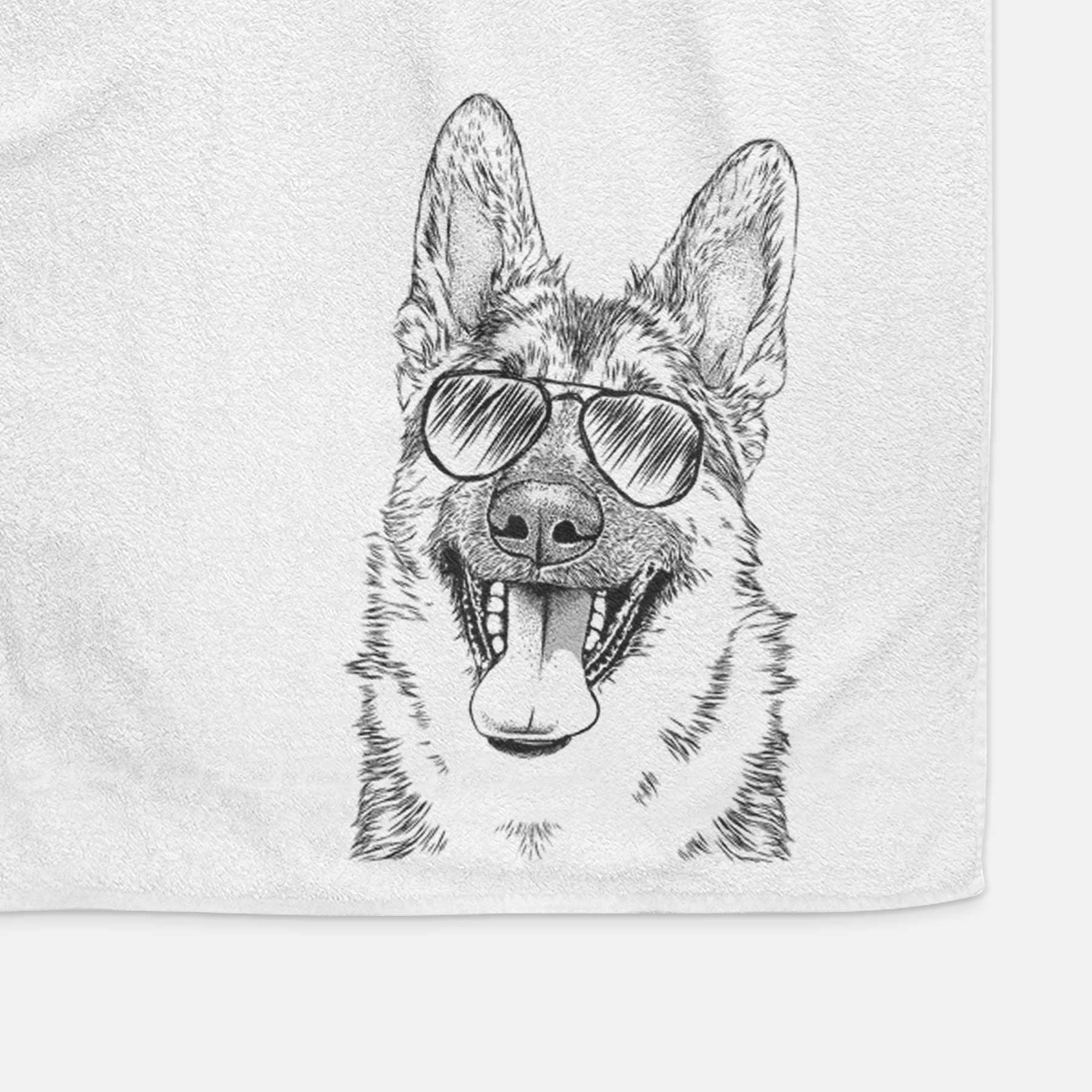 Benson the German Shepherd Decorative Hand Towel