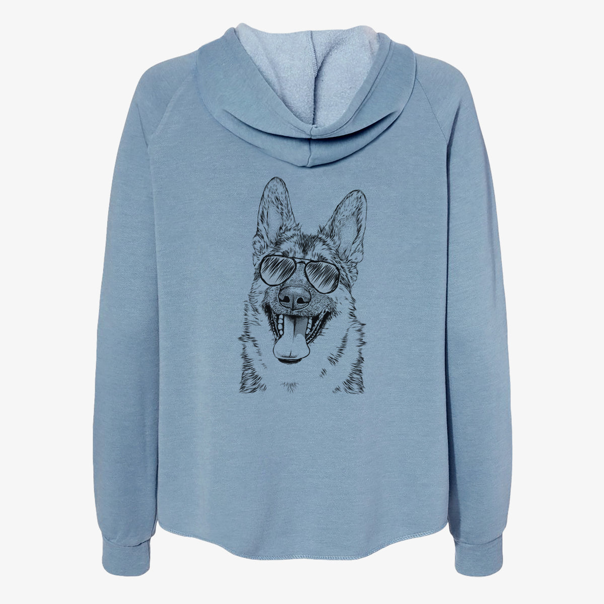 Benson the German Shepherd - Women's Cali Wave Zip-Up Sweatshirt