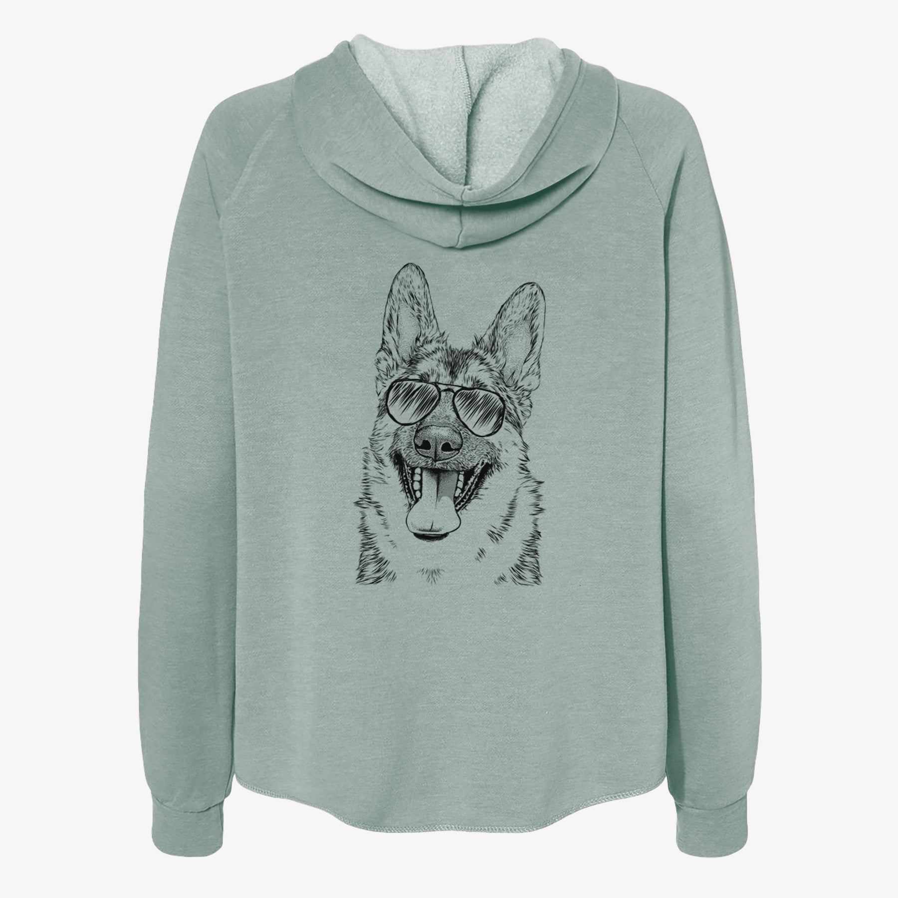 Benson the German Shepherd - Women's Cali Wave Zip-Up Sweatshirt