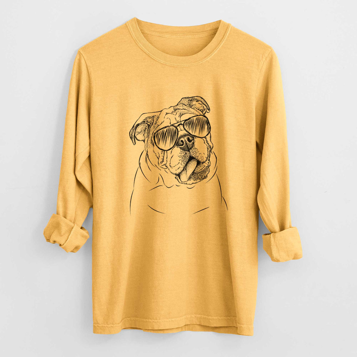 Aviators Benson the English Bulldog - Heavyweight 100% Cotton Long Sleeve