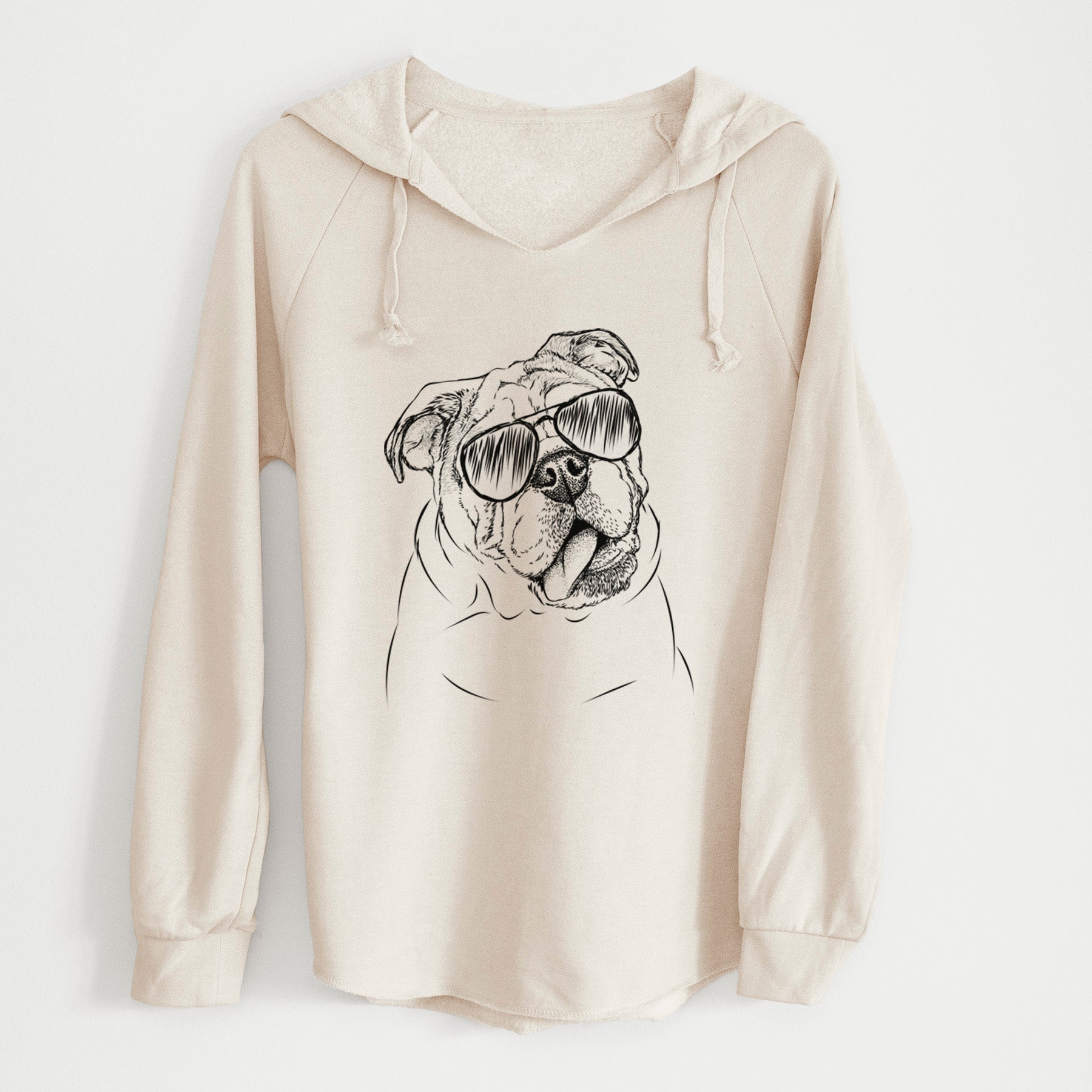 Aviator Benson the English Bulldog - Cali Wave Hooded Sweatshirt