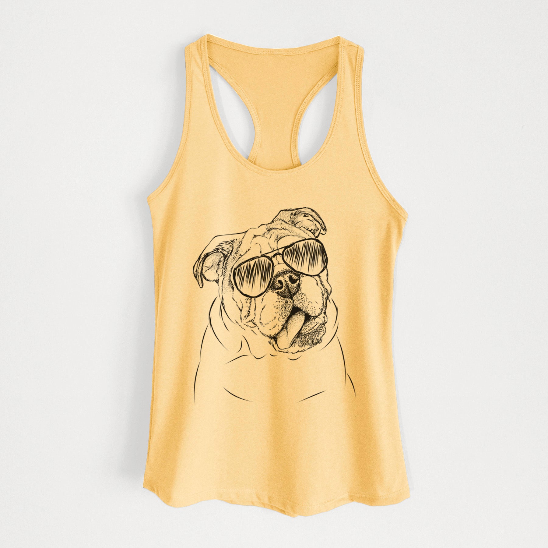 Benson the English Bulldog - Women's Racerback Tanktop