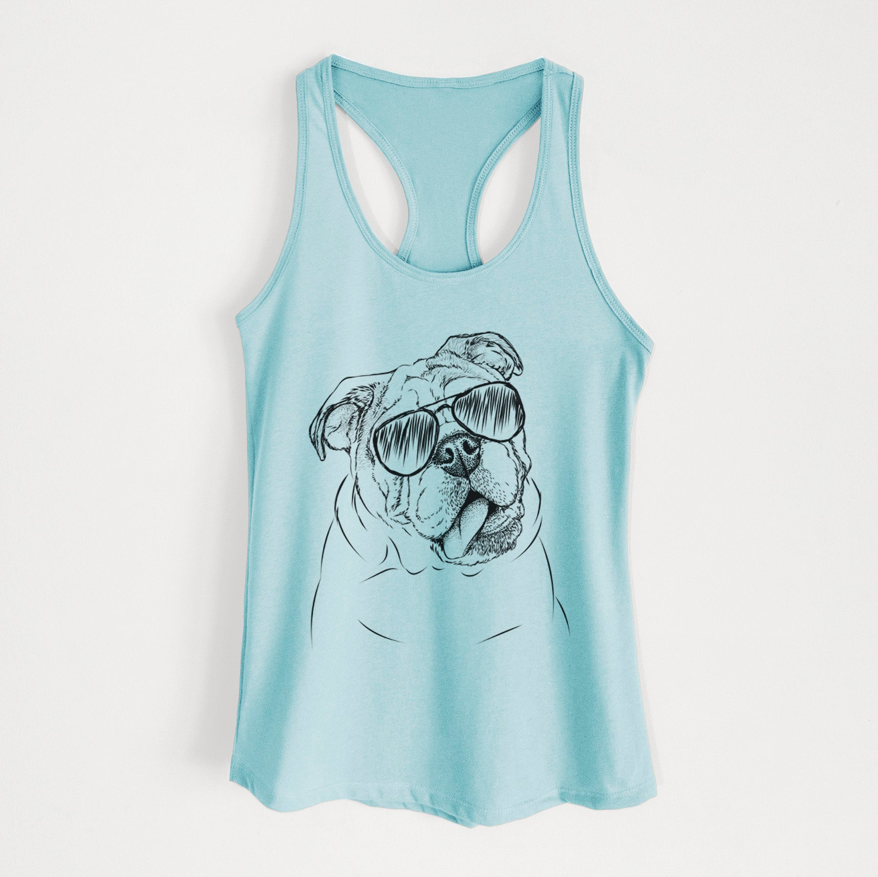 Benson the English Bulldog - Women's Racerback Tanktop