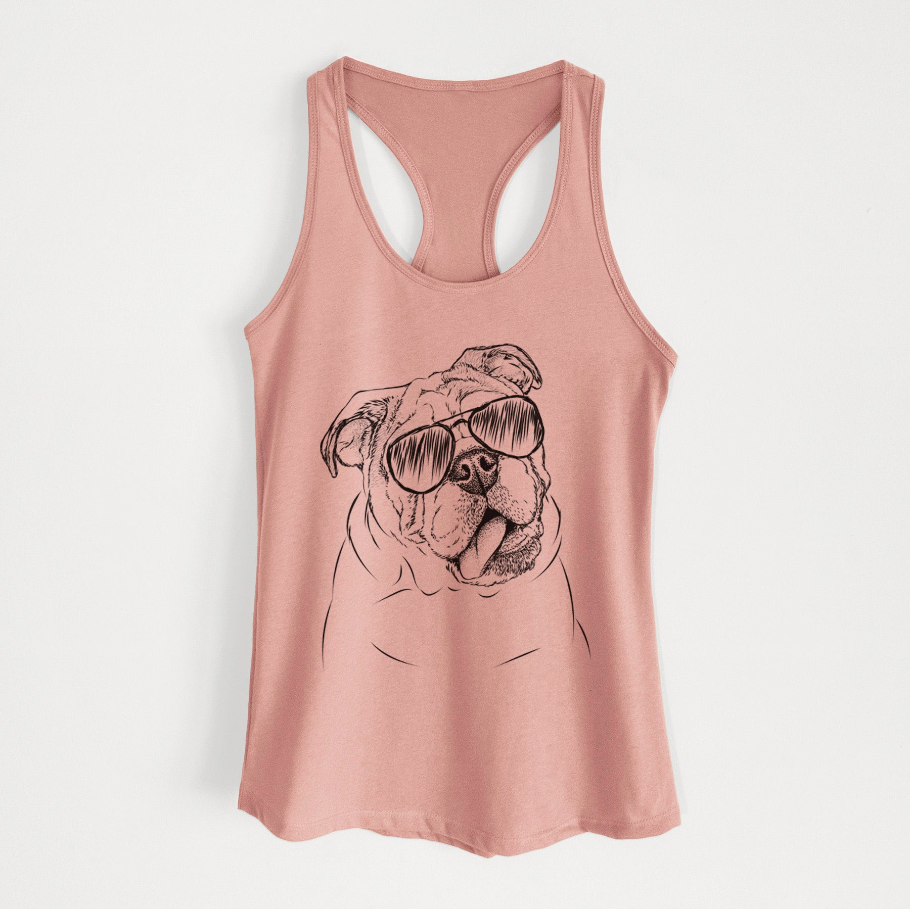 Benson the English Bulldog - Women's Racerback Tanktop