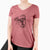 Aviator Benson the English Bulldog - Women's V-neck Shirt