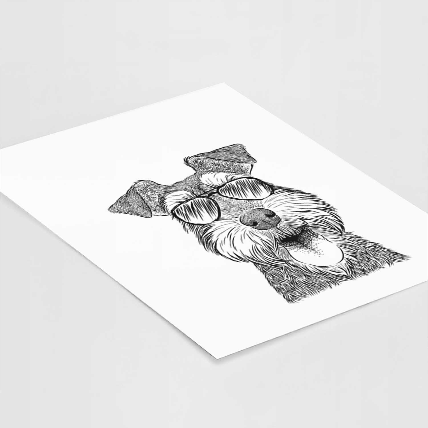 Bernadette the Mini Schnauzer Art Print