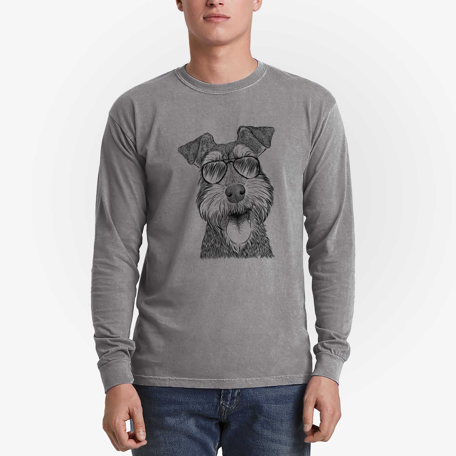 Aviators Bernadette the Mini Schnauzer - Heavyweight 100% Cotton Long Sleeve
