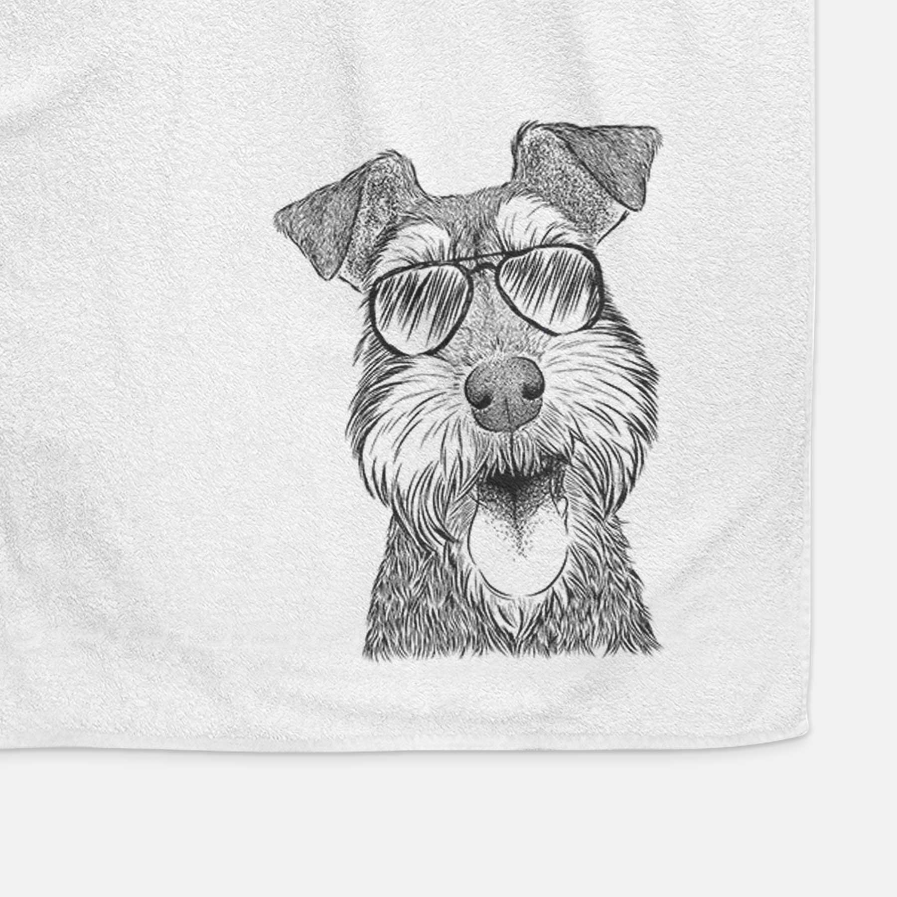 Bernadette the Mini Schnauzer Decorative Hand Towel