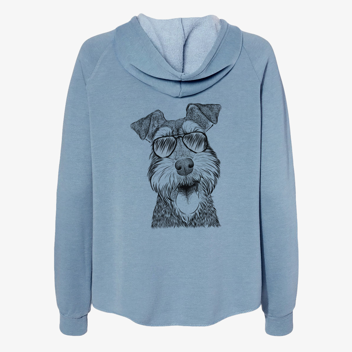 Bernadette the Mini Schnauzer - Women's Cali Wave Zip-Up Sweatshirt