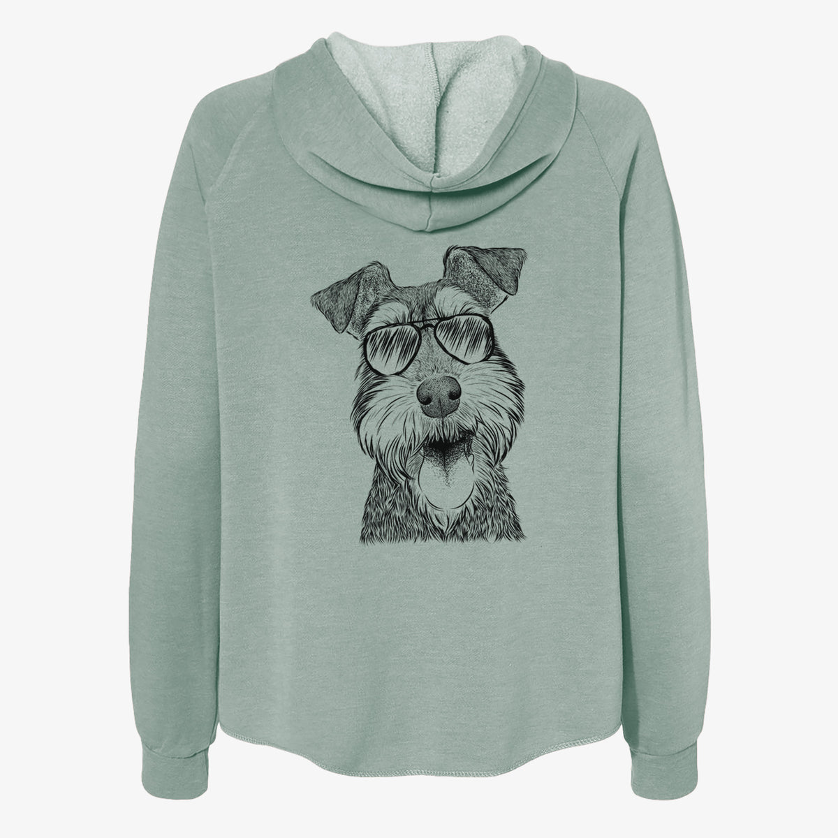 Bernadette the Mini Schnauzer - Women's Cali Wave Zip-Up Sweatshirt