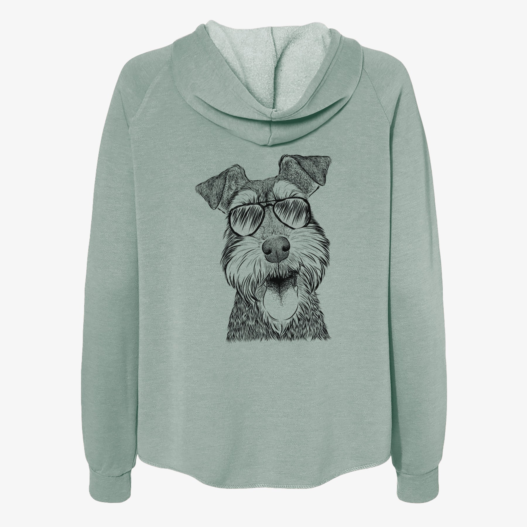 Bernadette the Mini Schnauzer - Women's Cali Wave Zip-Up Sweatshirt