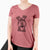 Aviator Bernadette the Mini Schnauzer - Women's V-neck Shirt