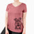 Aviator Bernadette the Mini Schnauzer - Women's V-neck Shirt