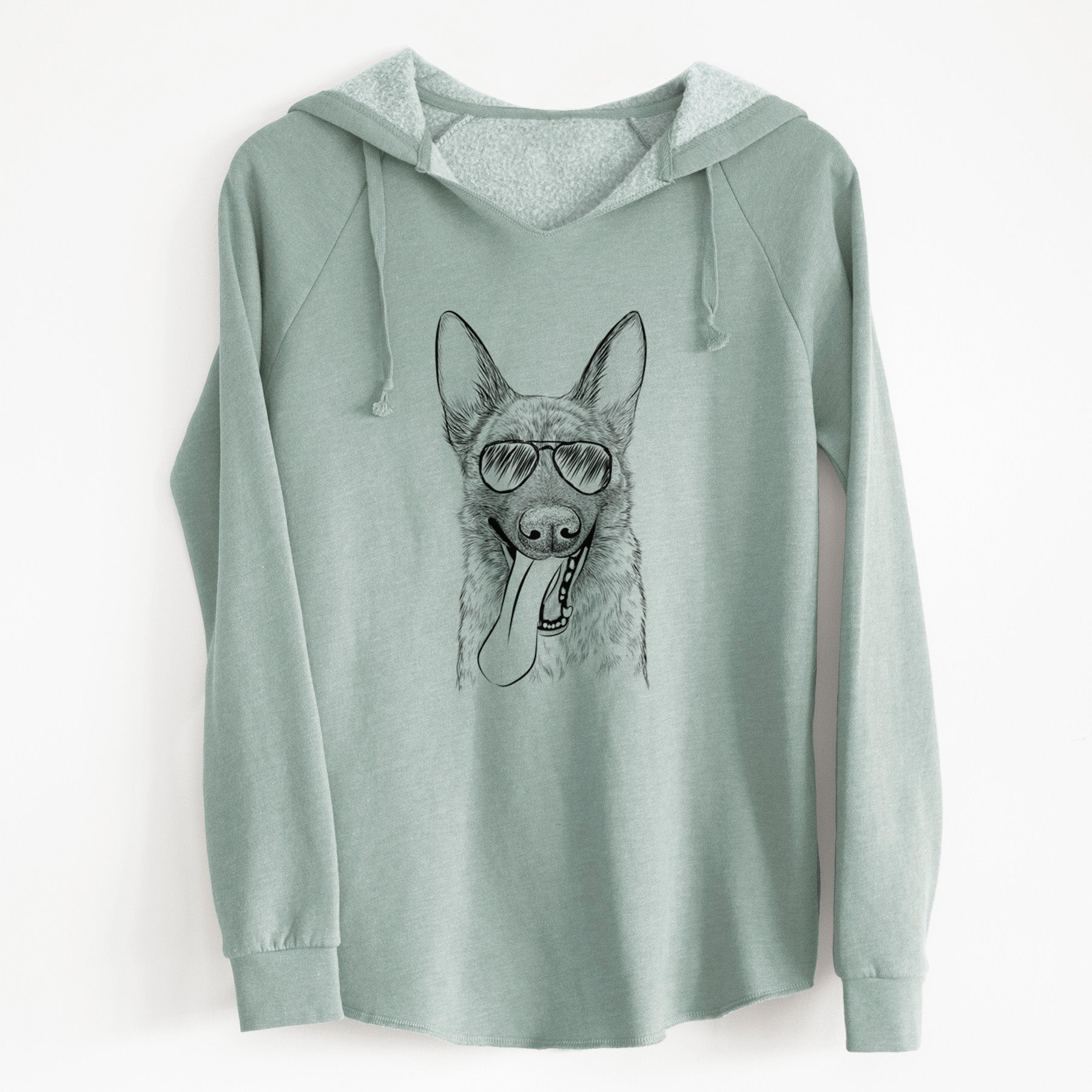 Aviator Bessa the Dutch Shepherd - Cali Wave Hooded Sweatshirt