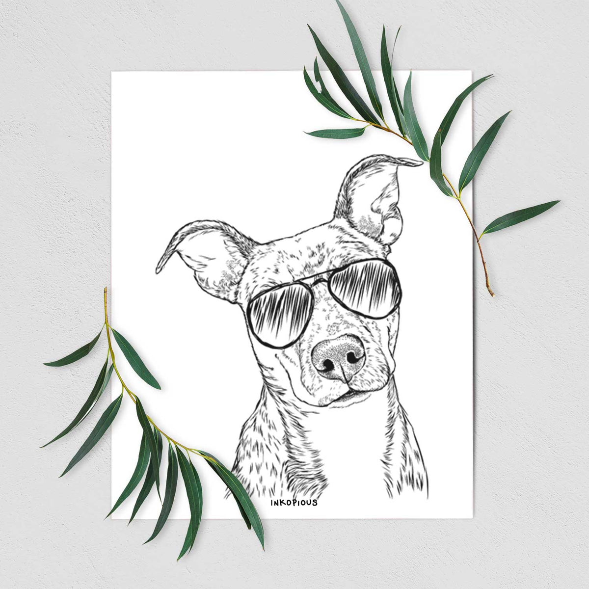 Bianca the Mixed Breed Art Print