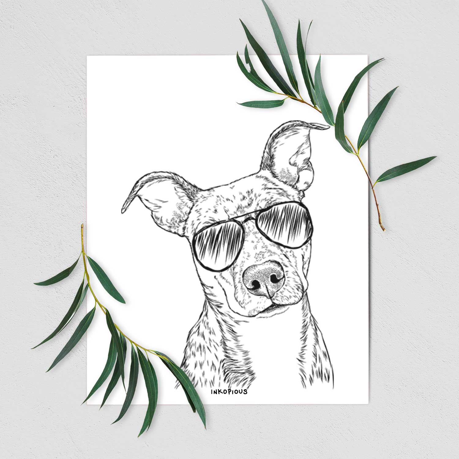 Bianca the Mixed Breed Art Print