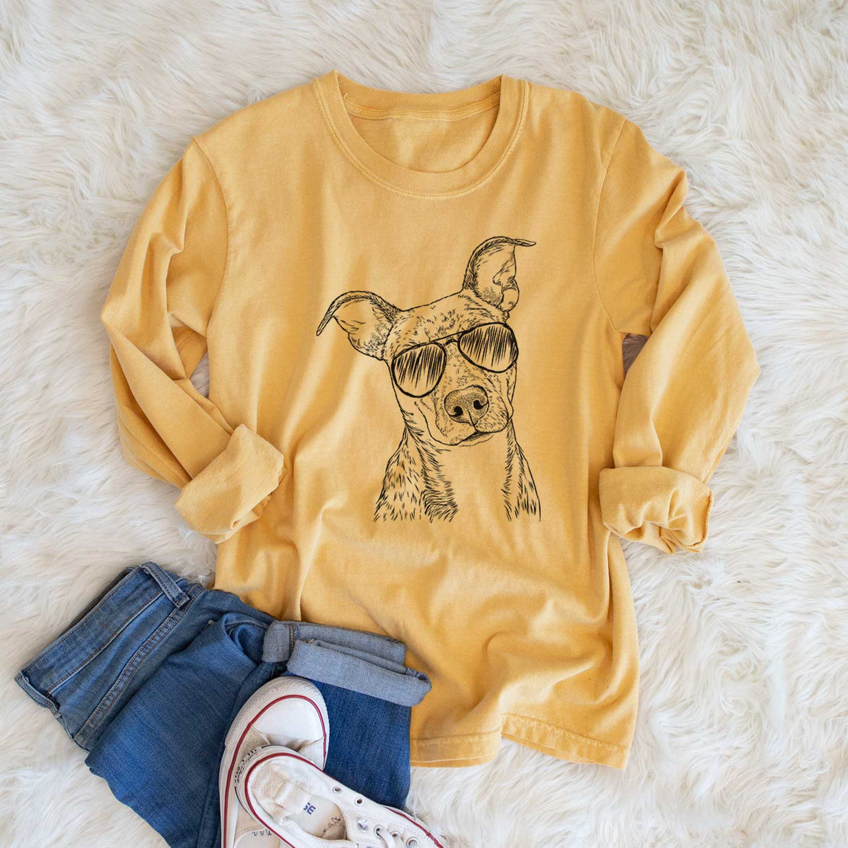 Aviators Bianca the Mixed Breed - Heavyweight 100% Cotton Long Sleeve