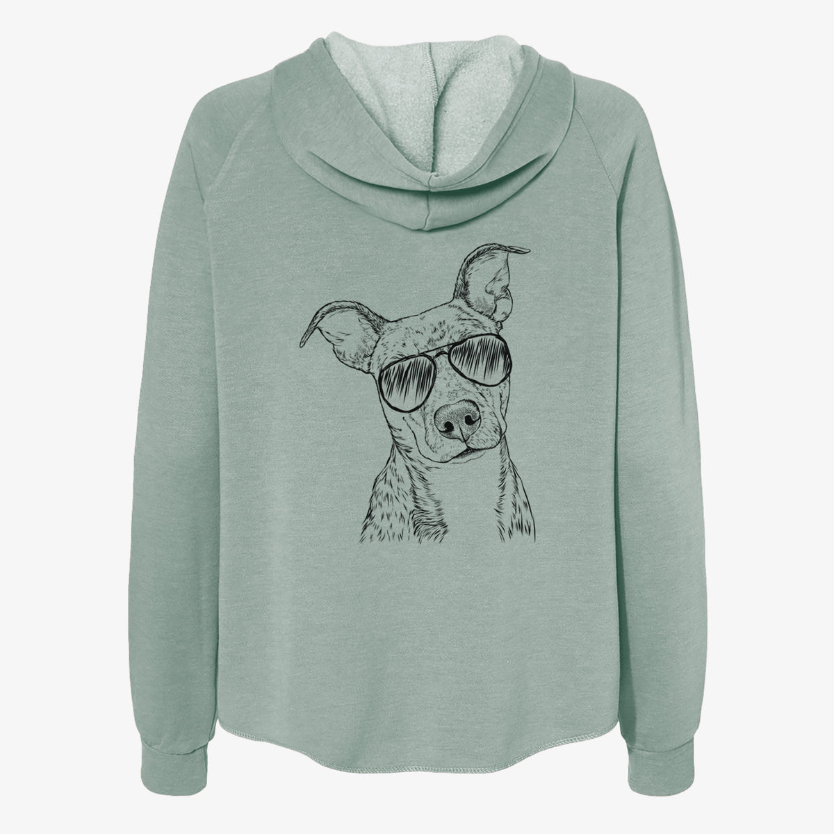 Bianca the Mixed Breed - Women's Cali Wave Zip-Up Sweatshirt