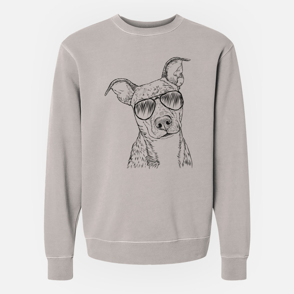 Aviator Bianca the Mixed Breed - Unisex Pigment Dyed Crew Sweatshirt