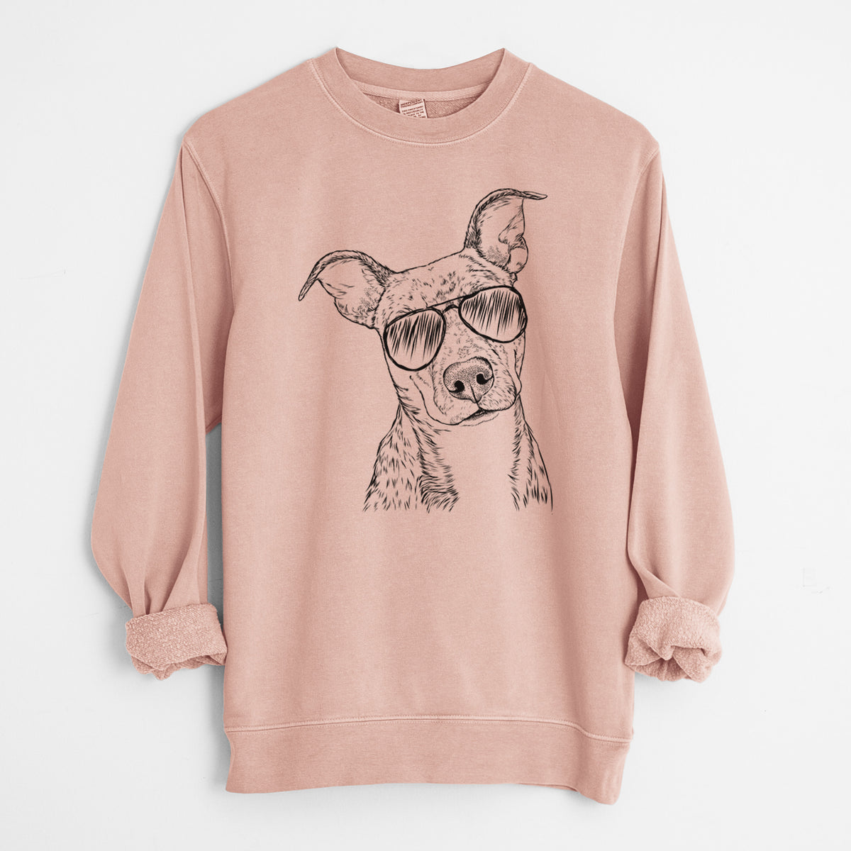 Aviator Bianca the Mixed Breed - Unisex Pigment Dyed Crew Sweatshirt