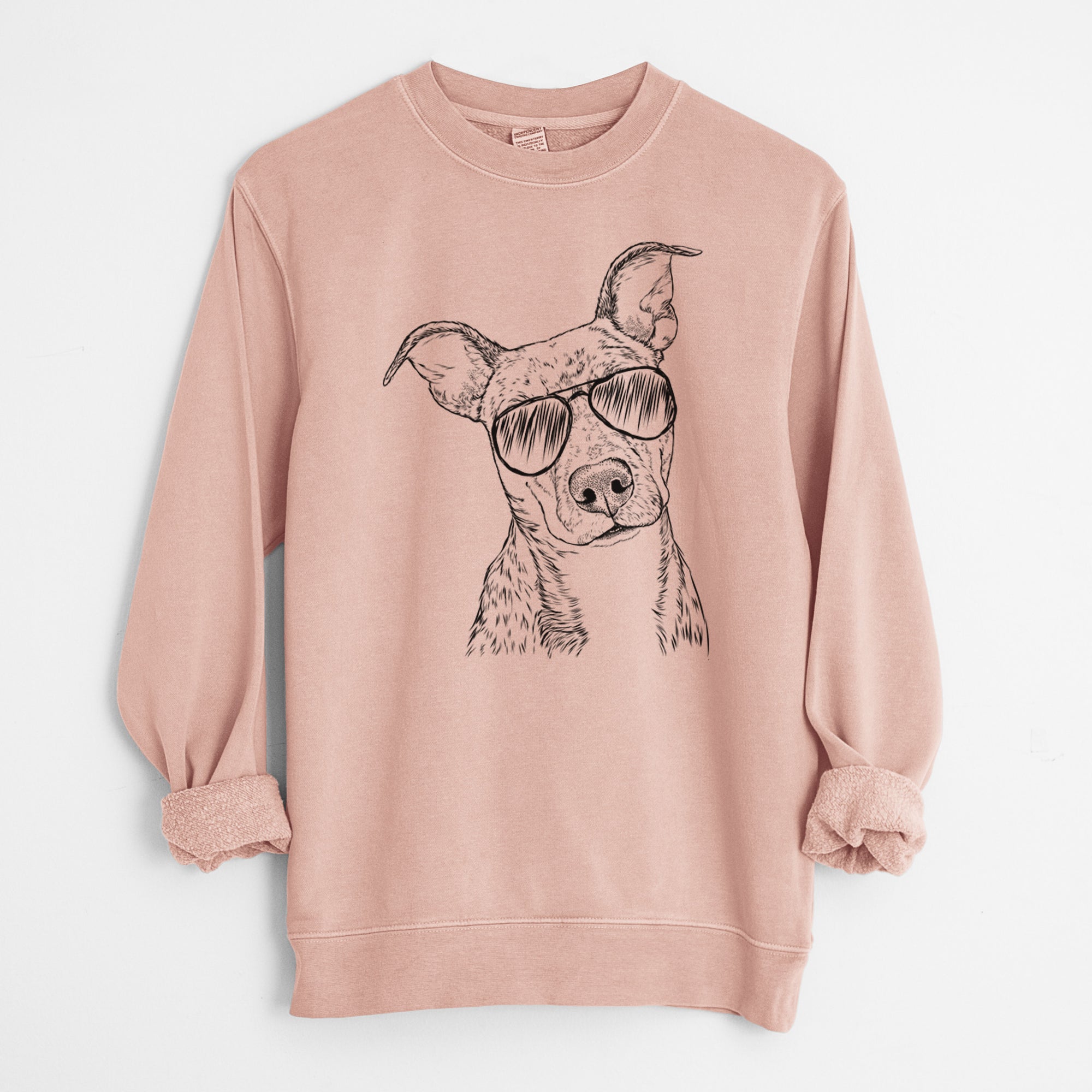 Aviator Bianca the Mixed Breed - Unisex Pigment Dyed Crew Sweatshirt