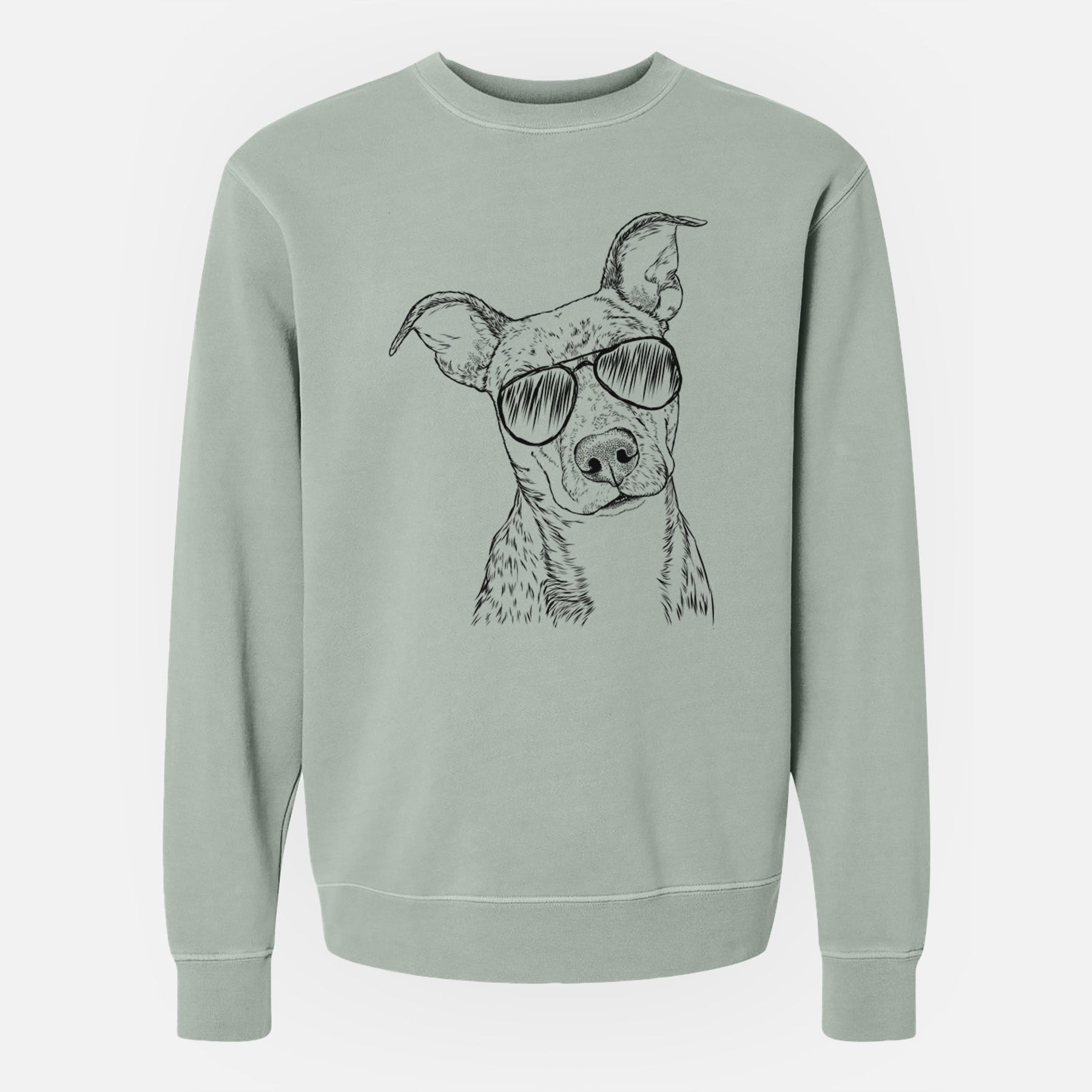 Aviator Bianca the Mixed Breed - Unisex Pigment Dyed Crew Sweatshirt