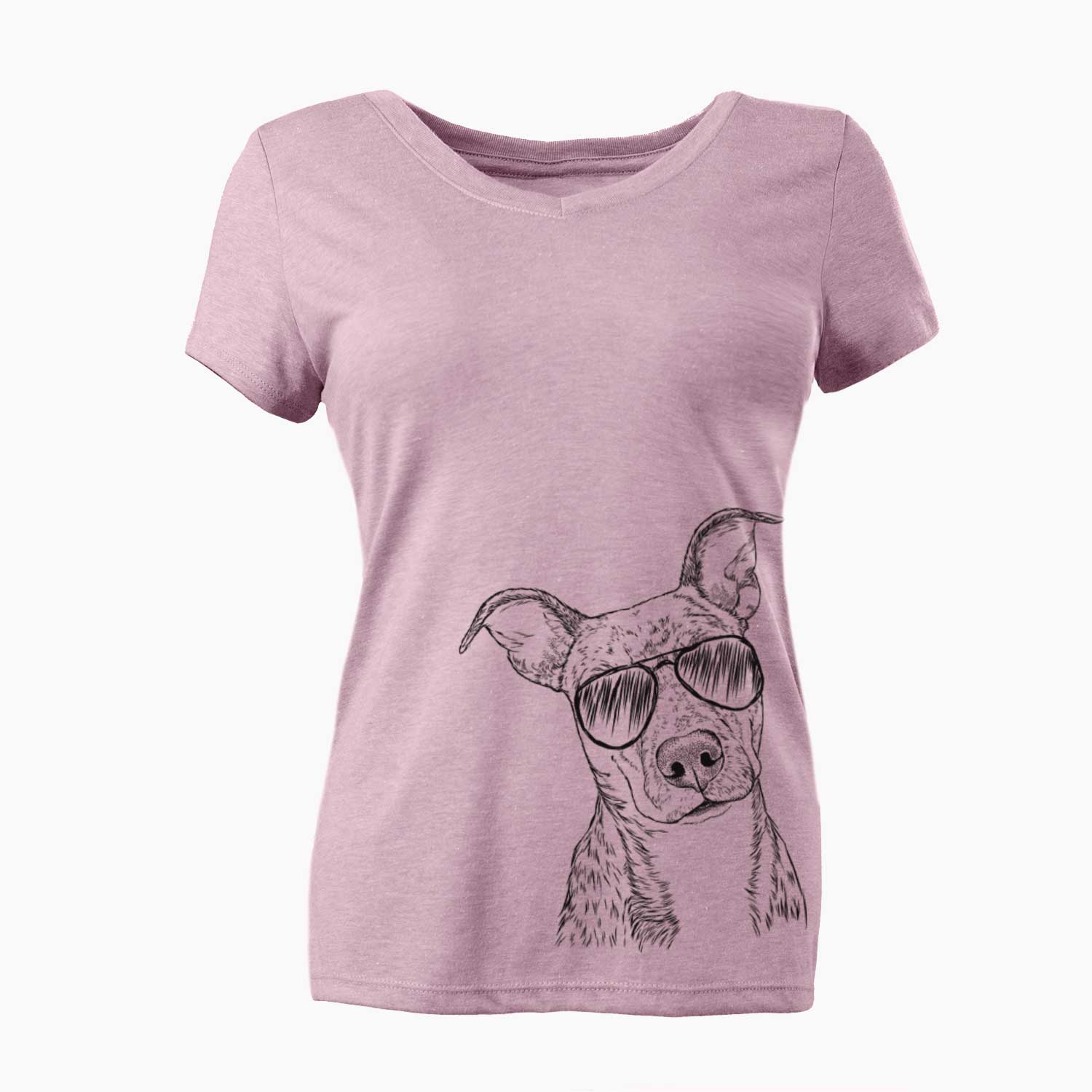 Aviator Bianca the Mixed Breed - Women's V-neck Shirt