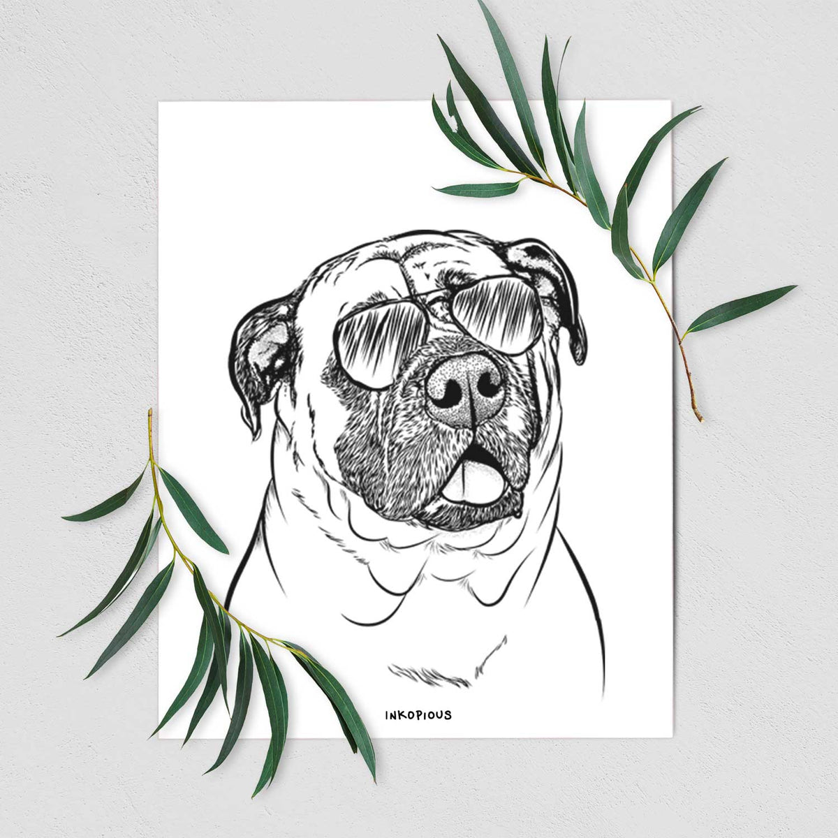 Big P the English Mastiff Art Print