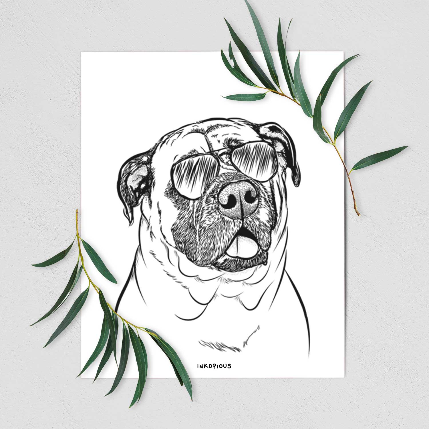 Big P the English Mastiff Art Print
