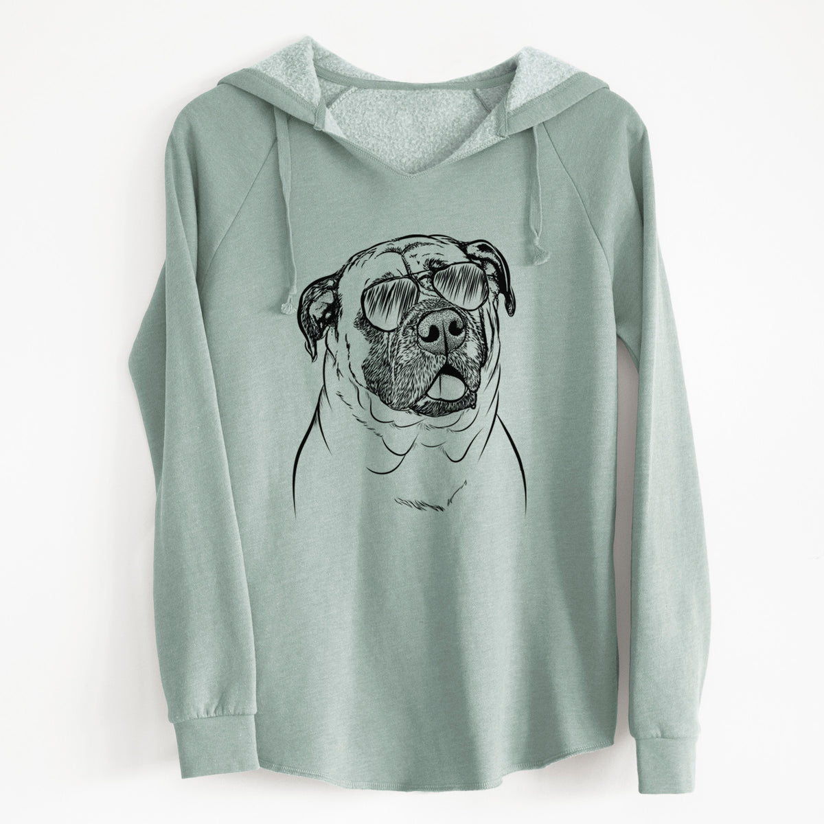 Aviator Big P the English Mastiff - Cali Wave Hooded Sweatshirt