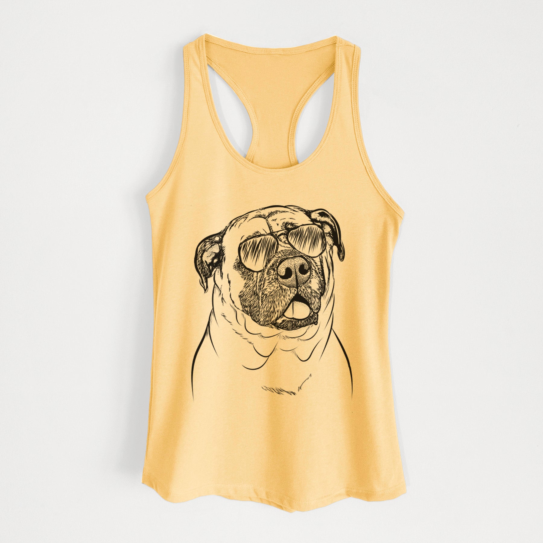 Big P the English Mastiff - Women's Racerback Tanktop