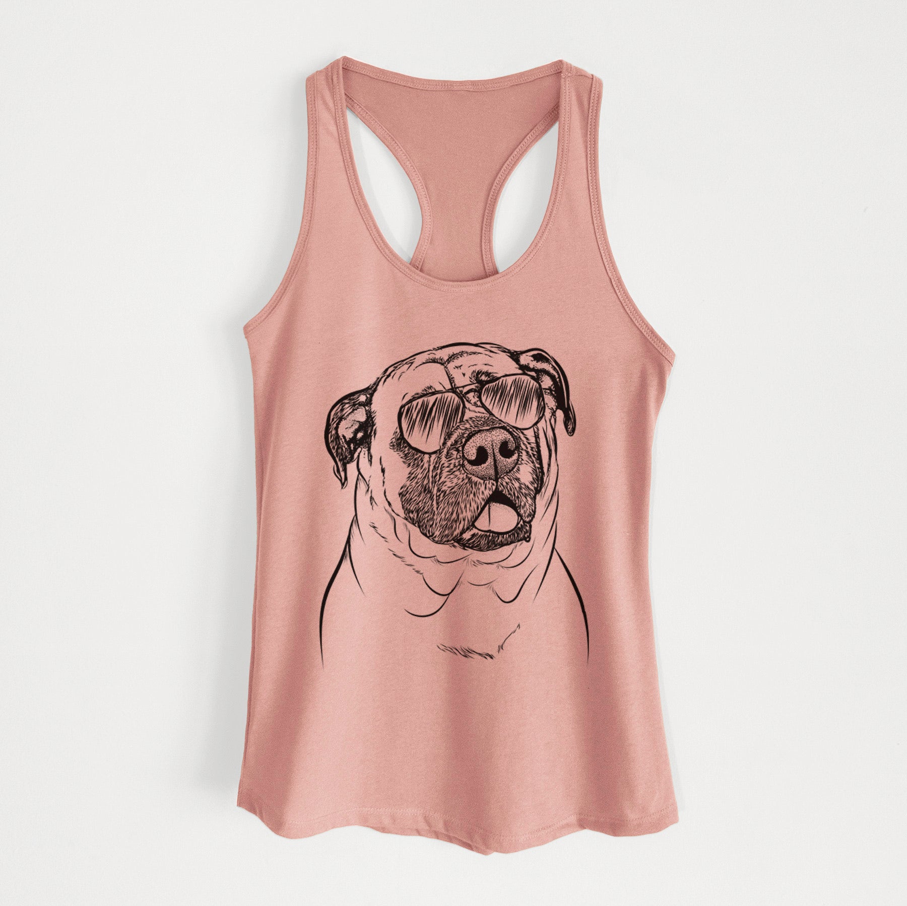 Big P the English Mastiff - Women's Racerback Tanktop