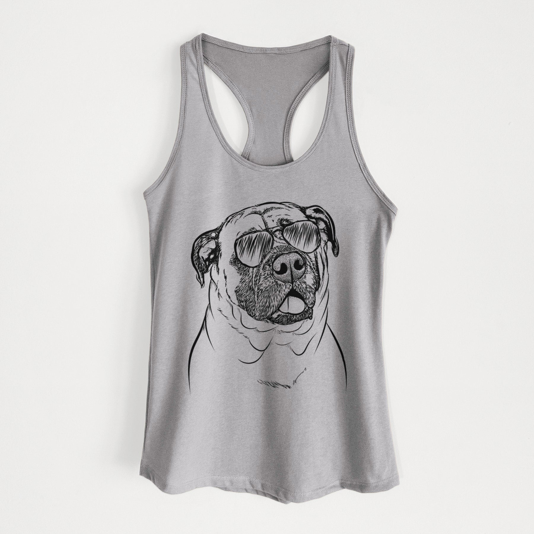 Big P the English Mastiff - Women's Racerback Tanktop