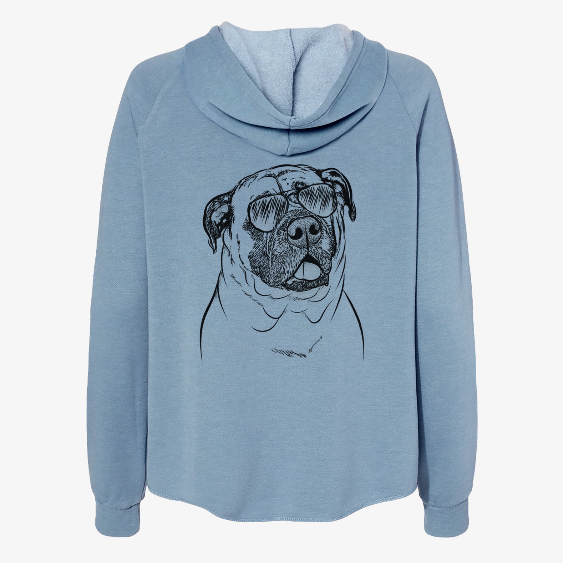 Big P the English Mastiff - Women's Cali Wave Zip-Up Sweatshirt