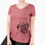 Aviator Big P the English Mastiff - Women's V-neck Shirt