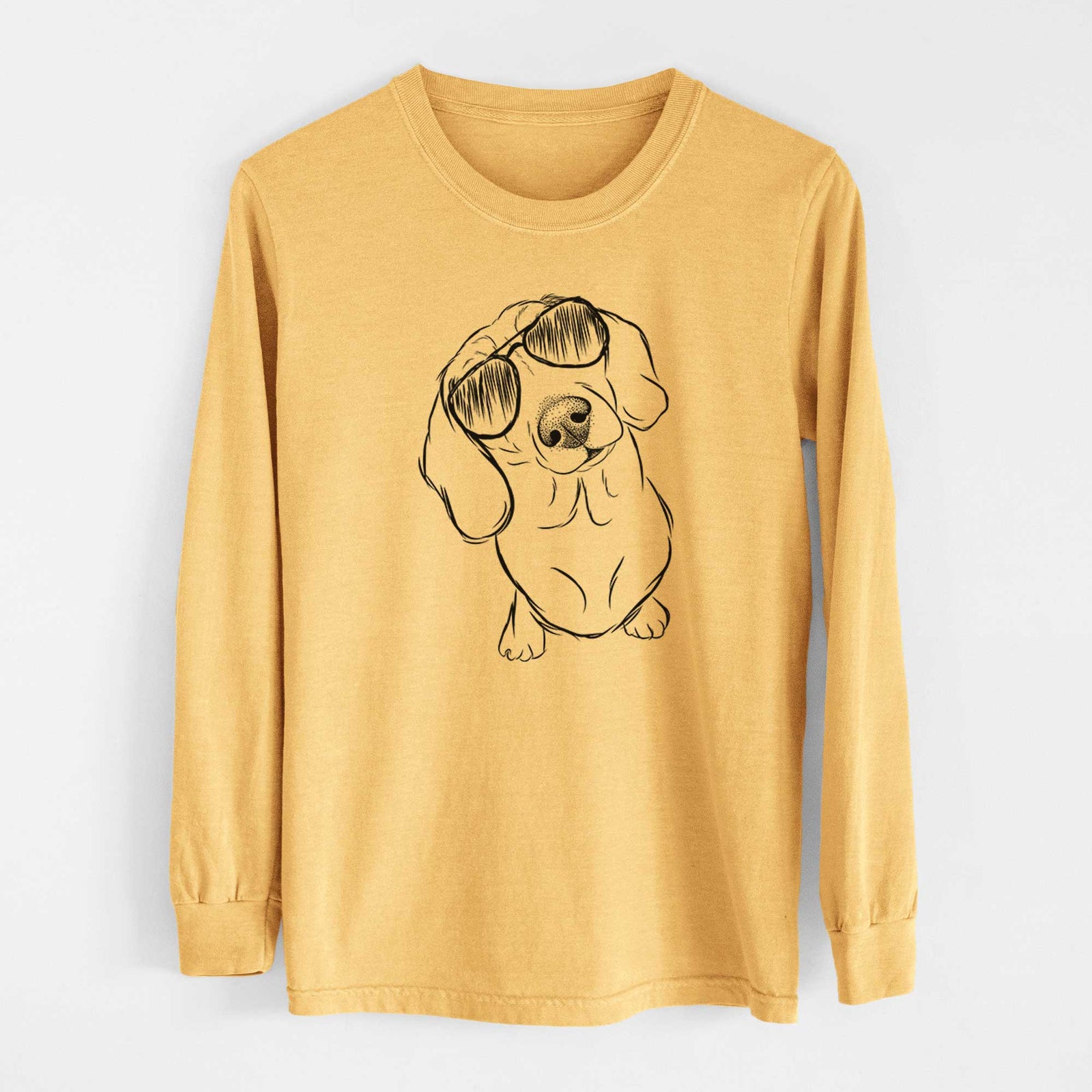 Aviators Bill the Dachshund - Heavyweight 100% Cotton Long Sleeve