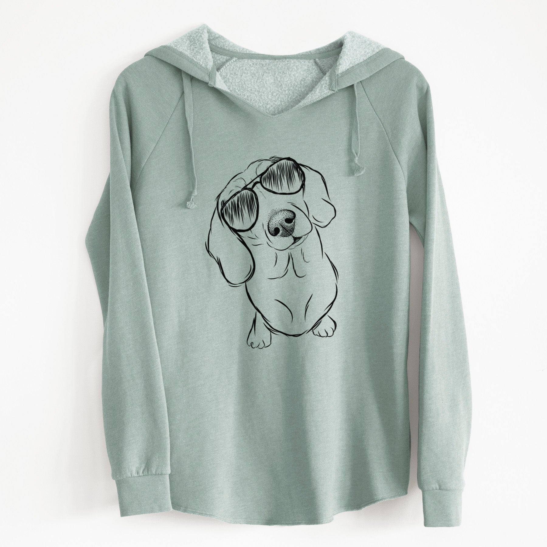 Aviator Bill the Dachshund - Cali Wave Hooded Sweatshirt