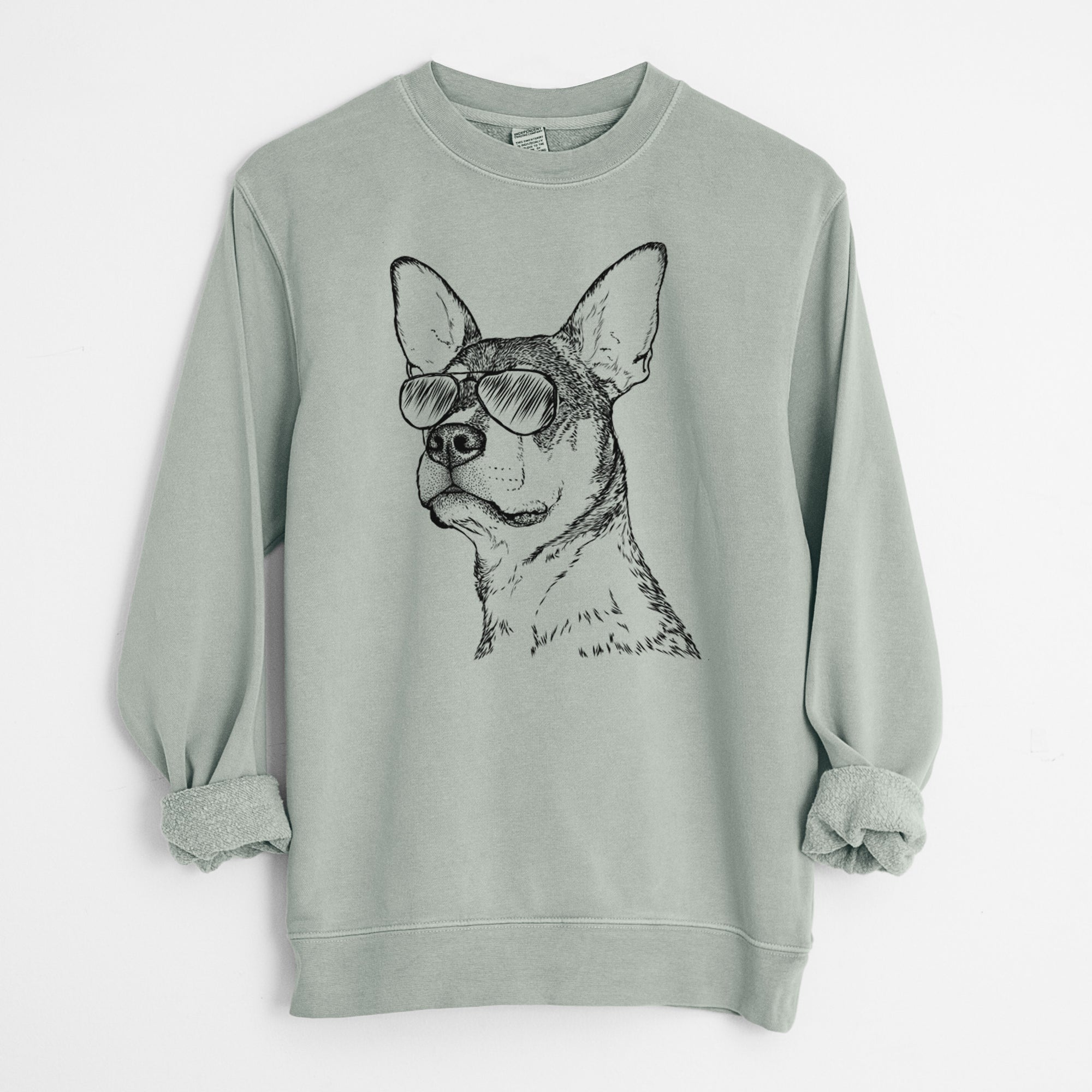 Aviator Bill the Heeler Mix - Unisex Pigment Dyed Crew Sweatshirt