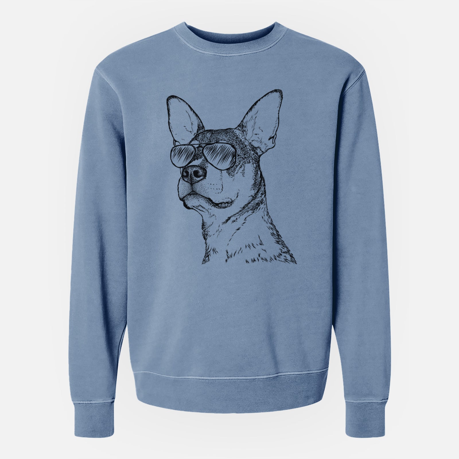 Aviator Bill the Heeler Mix - Unisex Pigment Dyed Crew Sweatshirt