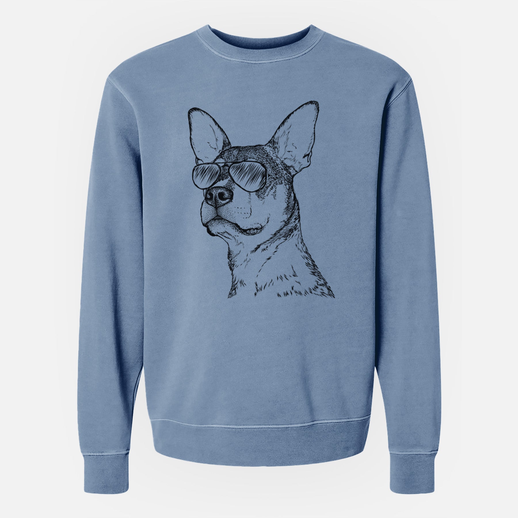 Aviator Bill the Heeler Mix - Unisex Pigment Dyed Crew Sweatshirt