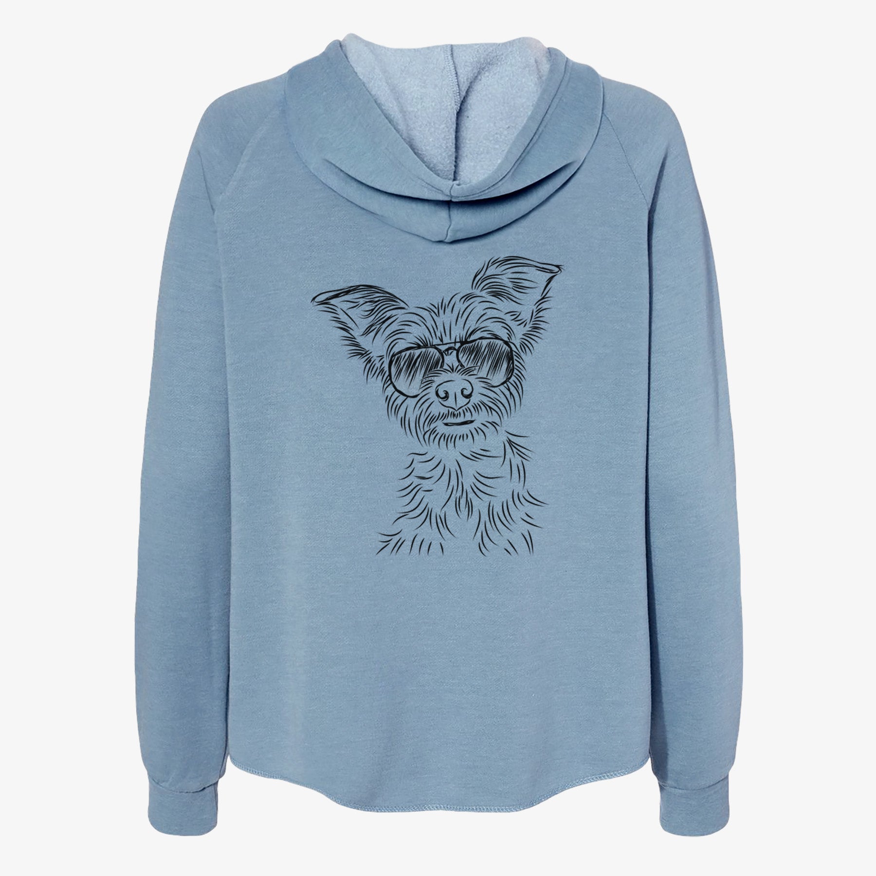 Bingo the Yorkshire Terrier - Women's Cali Wave Zip-Up Sweatshirt