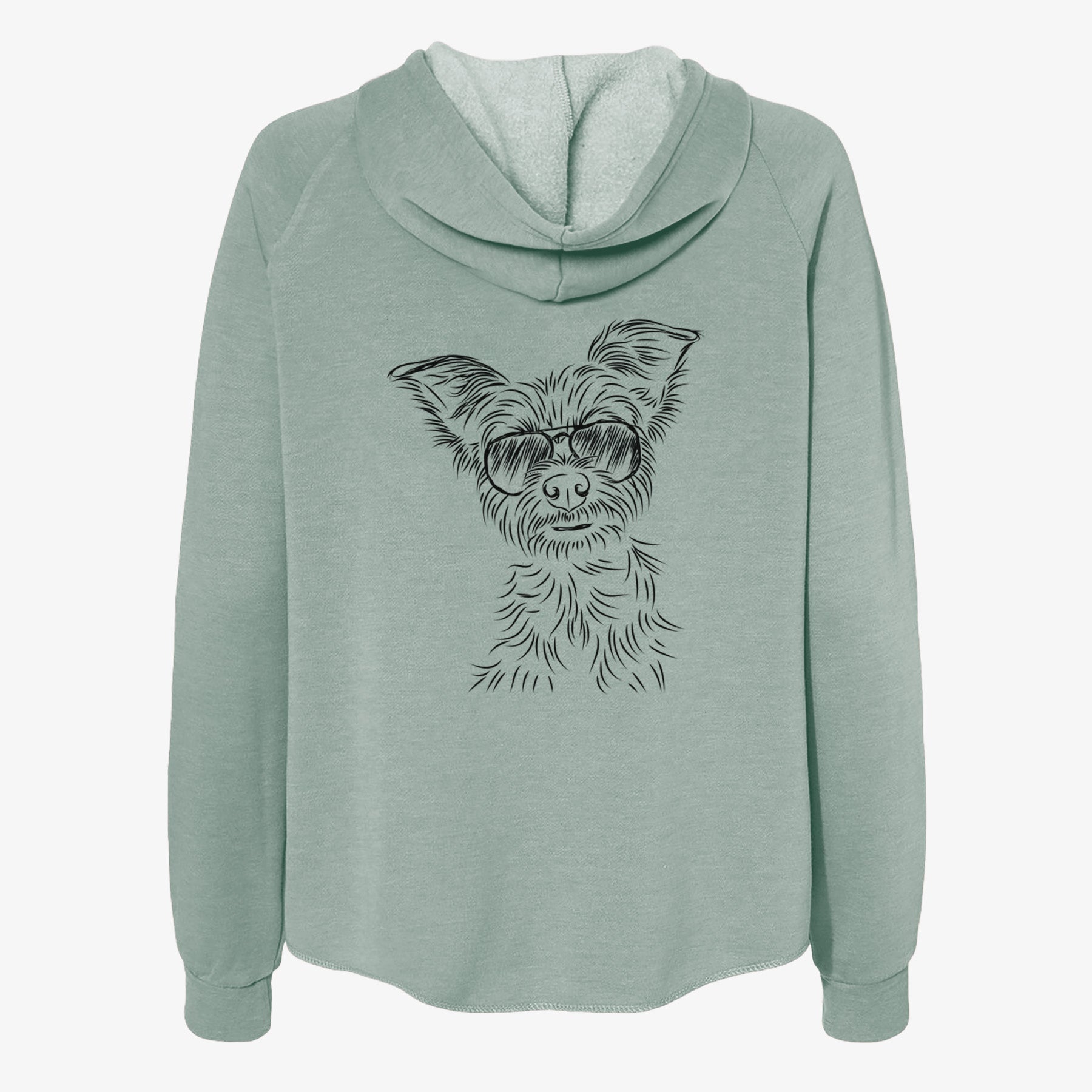 Bingo the Yorkshire Terrier - Women's Cali Wave Zip-Up Sweatshirt