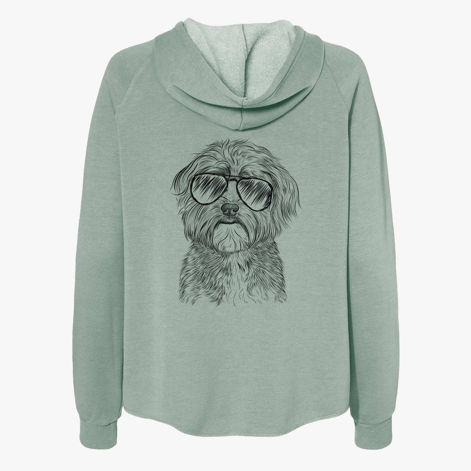 Bingo the Mixed Breed - Women's Cali Wave Zip-Up Sweatshirt