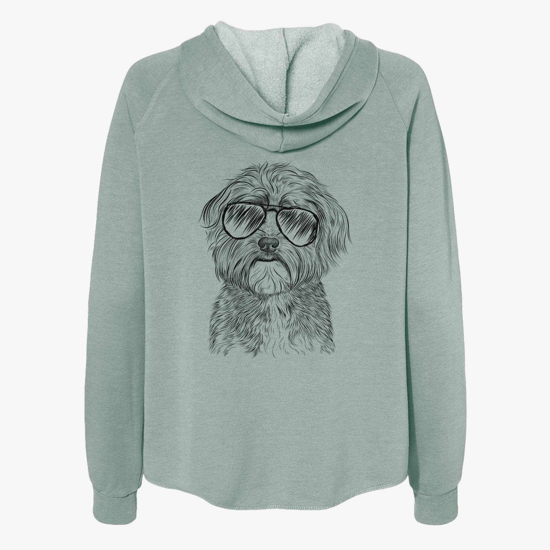 Bingo the Mixed Breed - Women's Cali Wave Zip-Up Sweatshirt