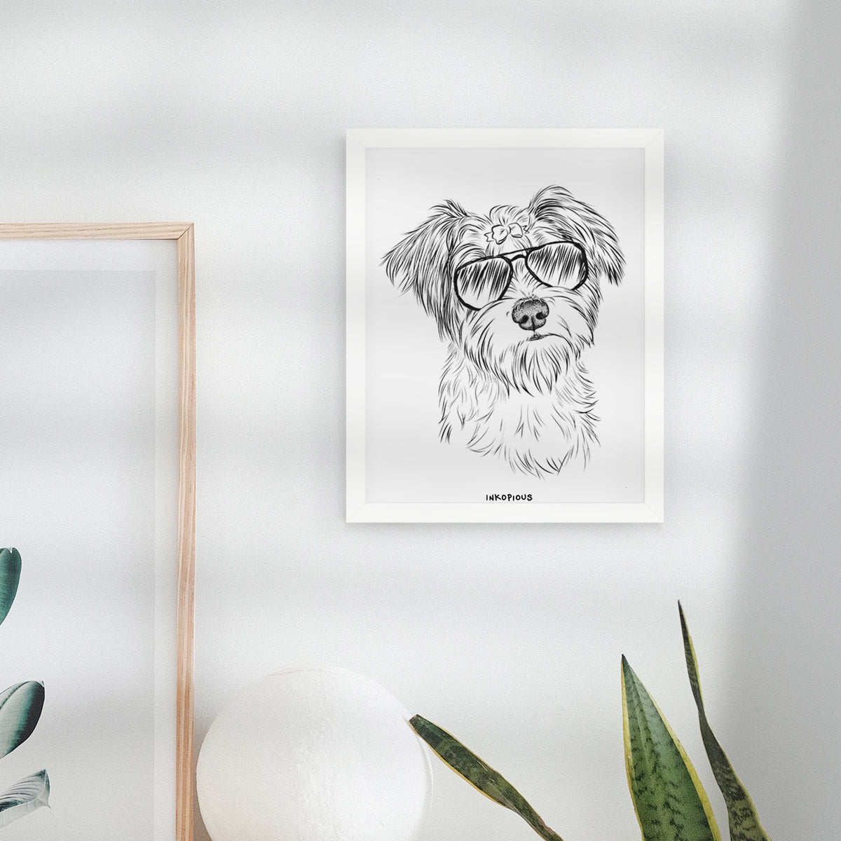 Birdee the Schnauzer Mix Art Print