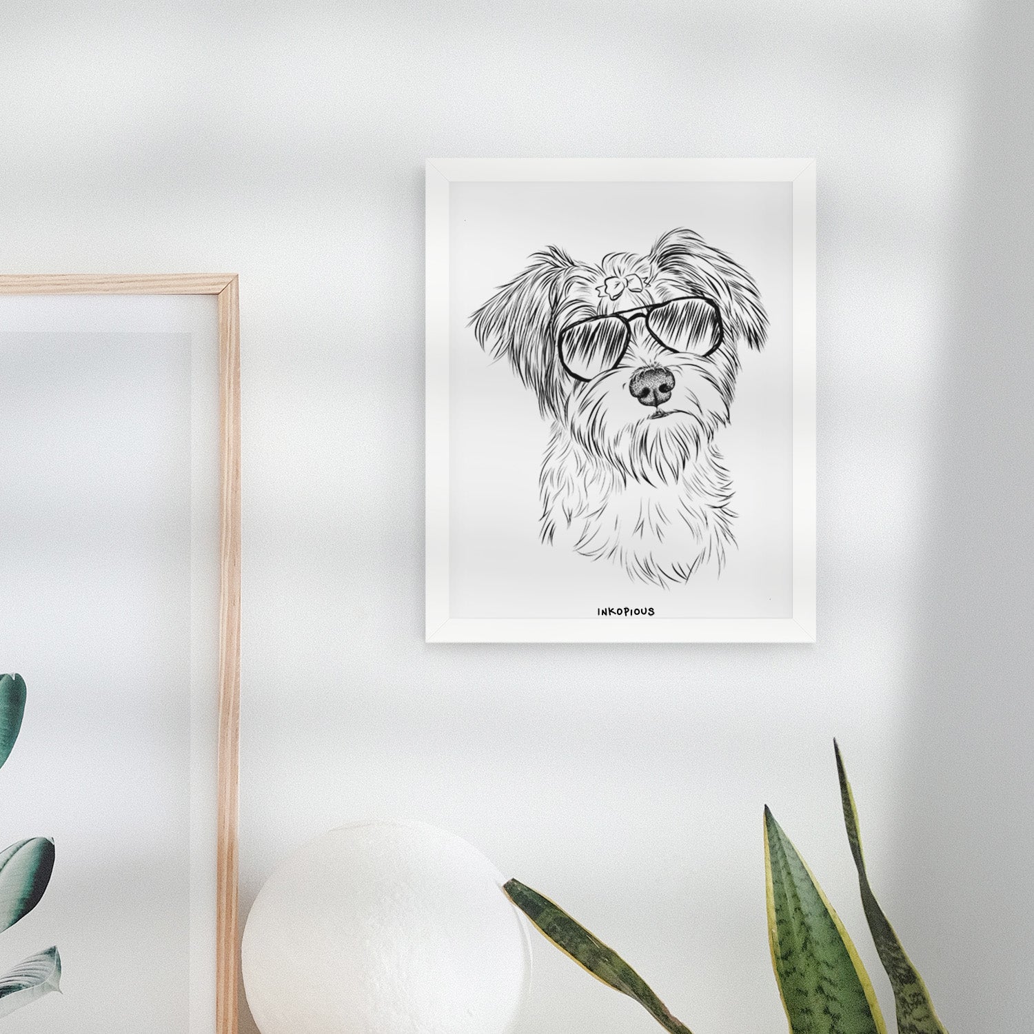 Birdee the Schnauzer Mix Art Print