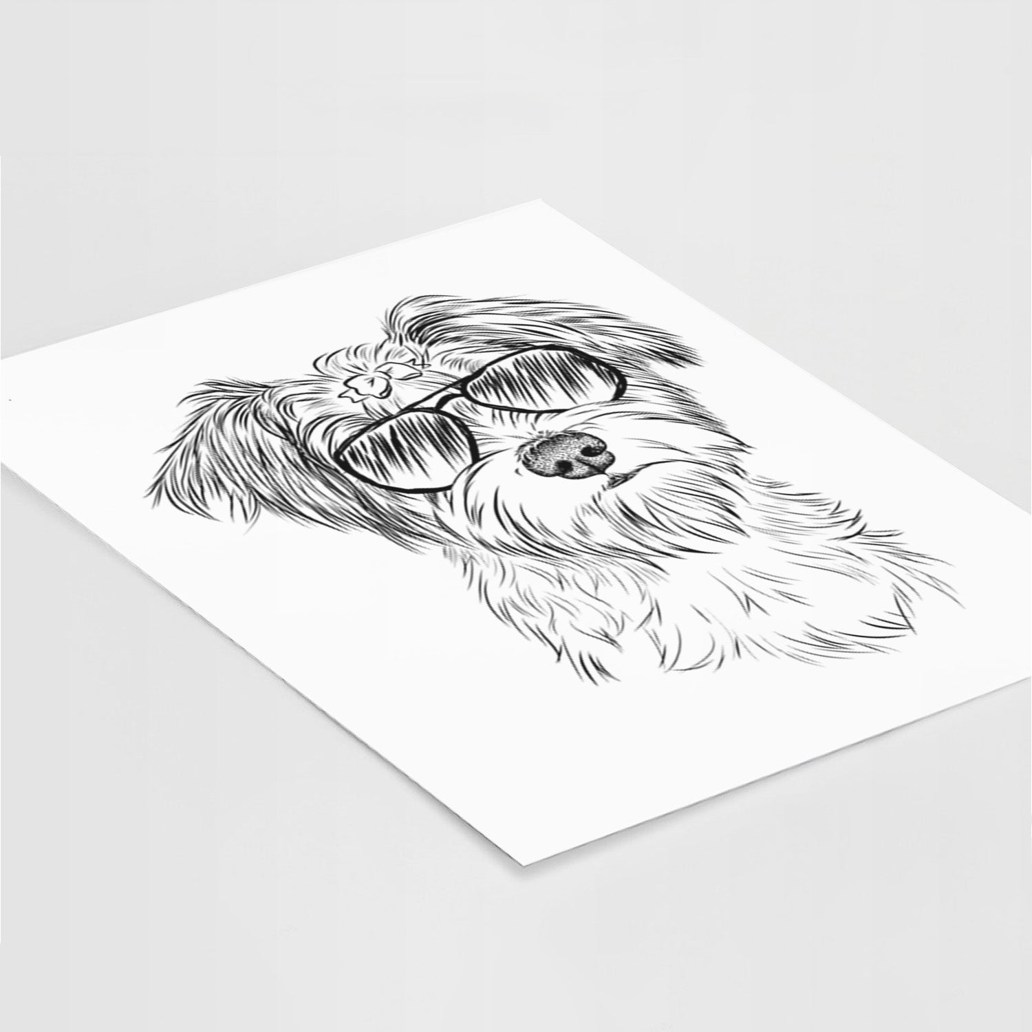 Birdee the Schnauzer Mix Art Print