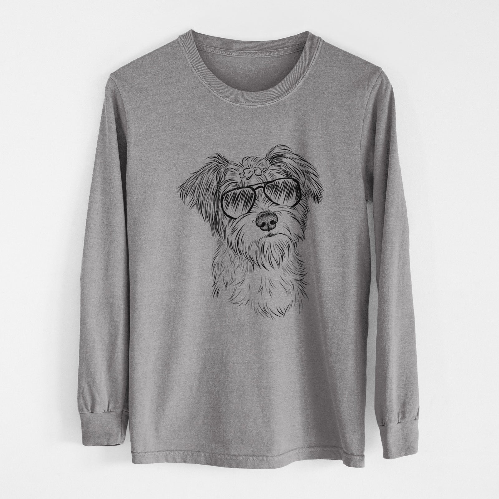 Aviators Birdee the Schnauzer Mix - Heavyweight 100% Cotton Long Sleeve