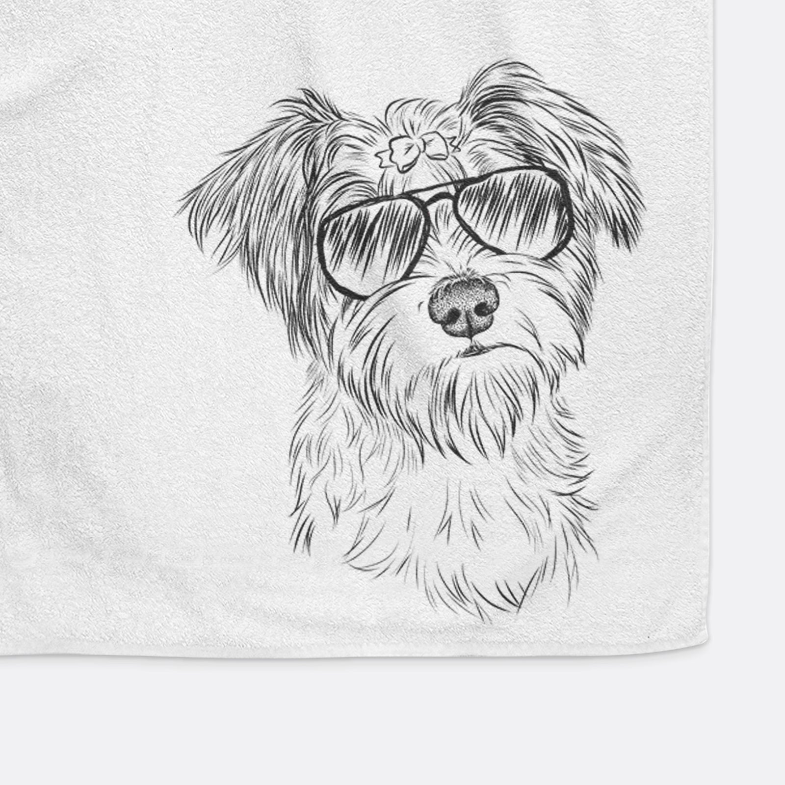 Birdee the Schnauzer Mix Decorative Hand Towel