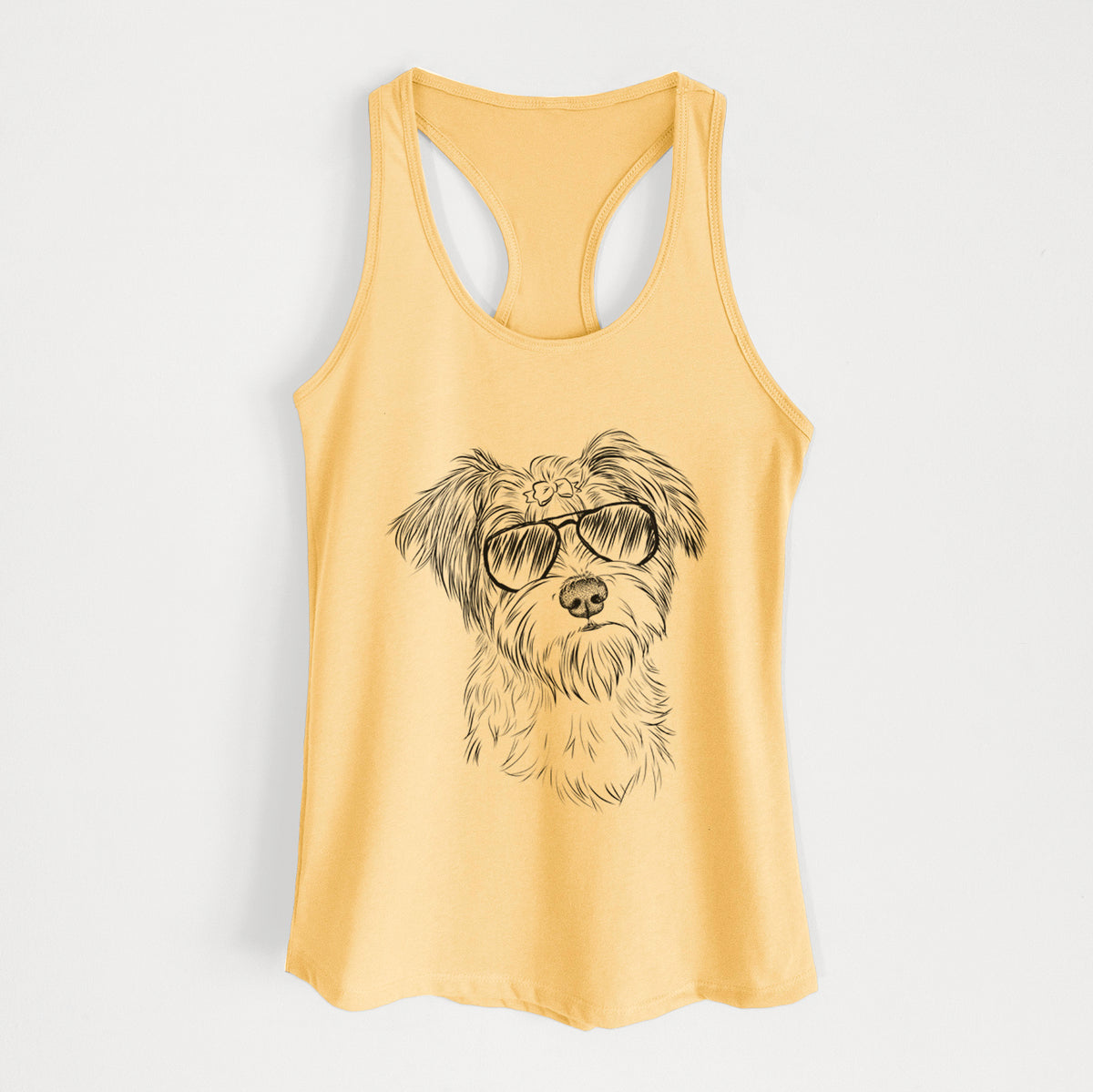 Birdee the Schnauzer Mix - Women's Racerback Tanktop